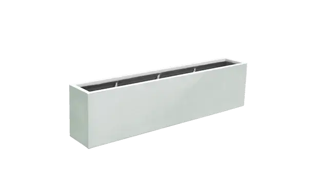 Jay Scotts Miami Rectangular Planter Box - 36"L x 12"L x 18"H - Color: MBW Matte Bright White - Yardify Commercial Spec