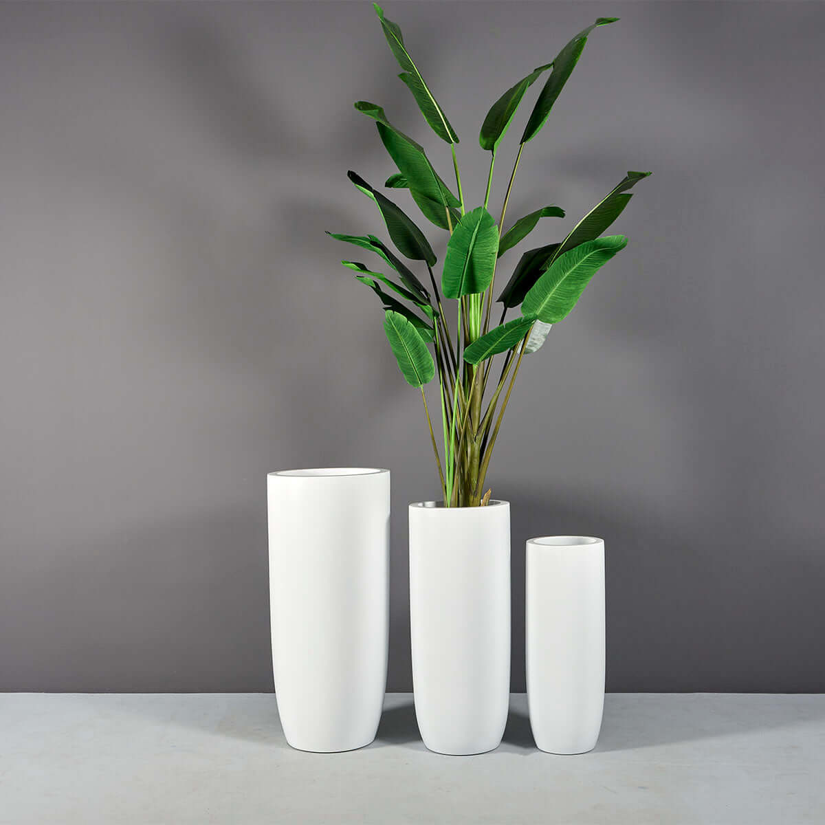 24 diameter planter pots Jay Scotts Saint Tropez Round Fiberglass Planter Box