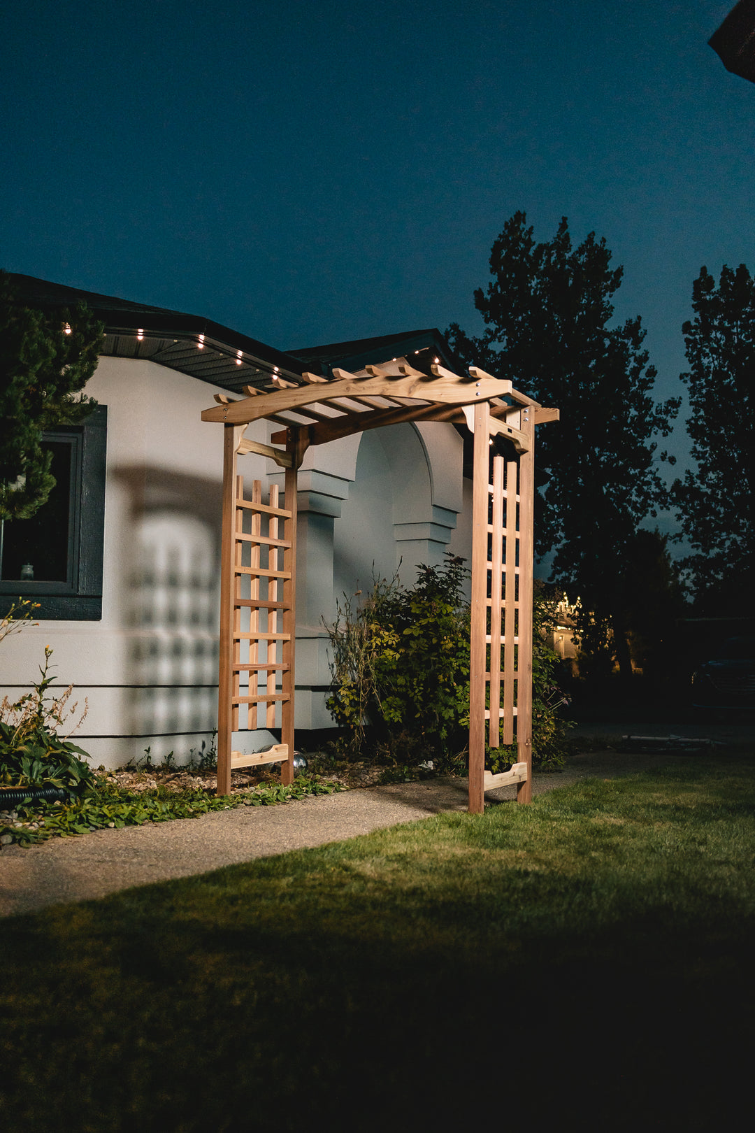 Cedar Pagoda Garden Arbor & Planter Box Set (PA96-Set)