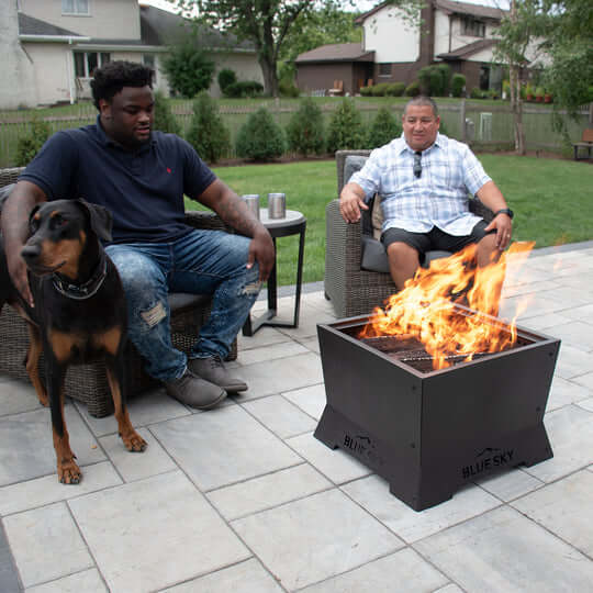 Official NFL Pittsburgh Steelers 22" NFL Square Peak Patio Smokeless Fire Pit Medallion Series