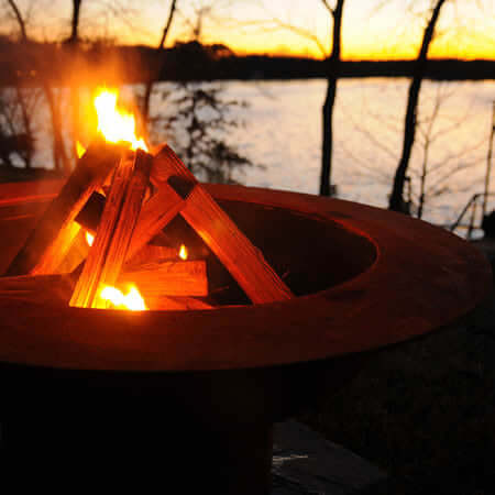 Fire Pit Art Saturn Handcrafted Carbon Steel Fire Pit (SAT), Fireplace - Yardify.com