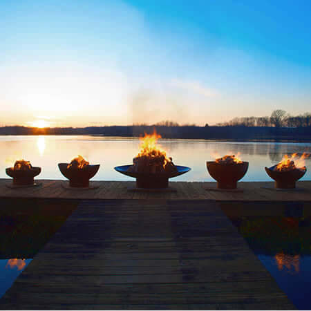 Fire Pit Art Barefoot Beach Handcrafted Carbon Steel Fire Pit (BB), Fireplace - Yardify.com