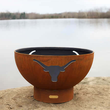 Fire Pit Art Longhorn Handcrafted Carbon Steel Fire Pit (LH), Fireplace - Yardify.com
