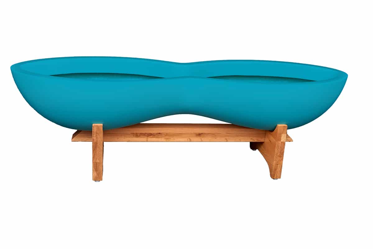 Jay Scotts Timbrell Fiberglass Round Planter Box - Size 42" x 12" x 7"H