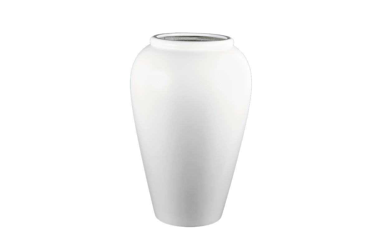 Jay Scotts Bara Jar Fiberglass Round Planter Box - Size 20" x 20" x 31"H / 24" x 24" x 37"H