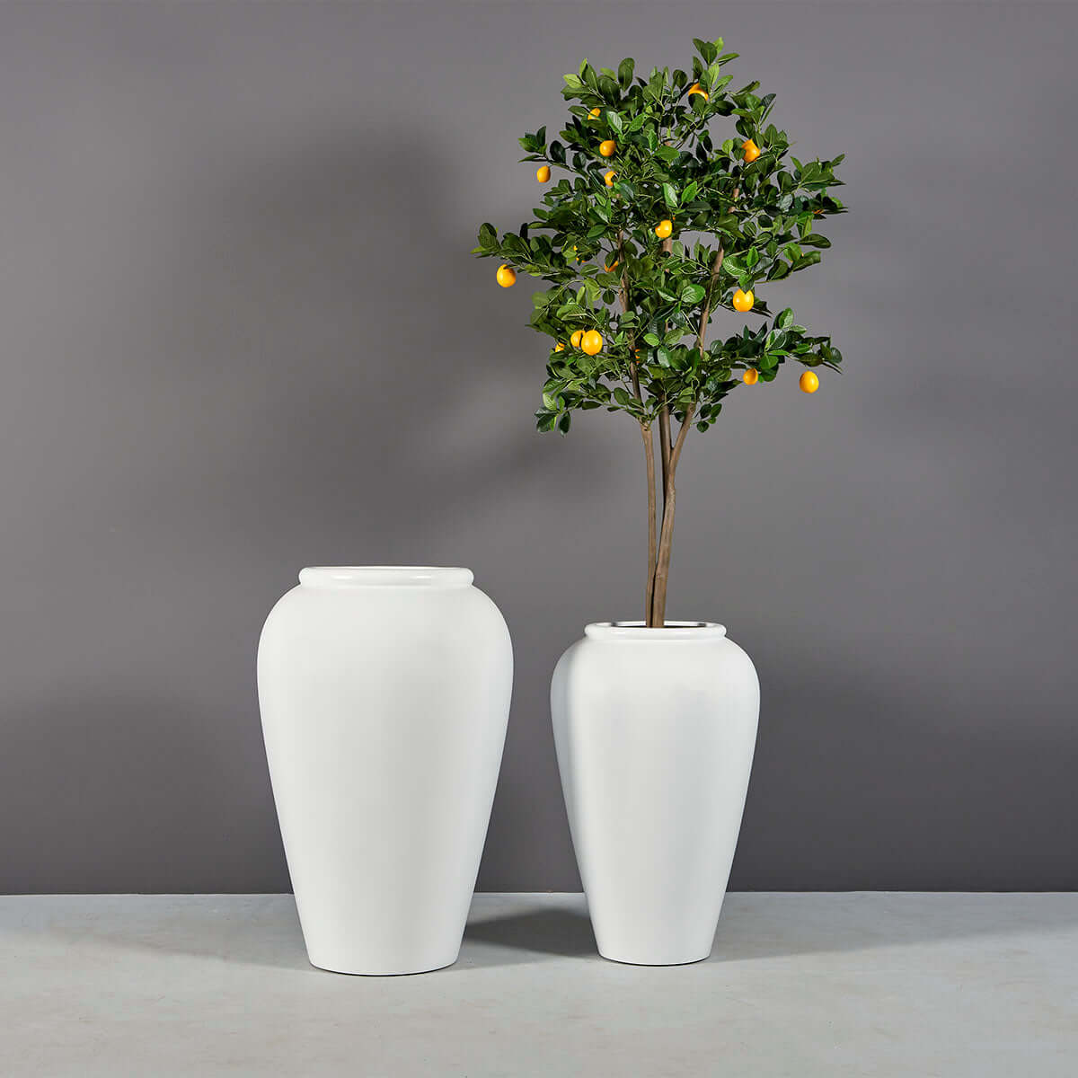 jar planter pots Jay Scotts Bara Jar Fiberglass Round Planter Box