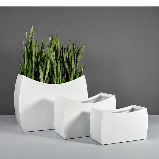 Jay Scotts Seoul Fiberglass Rectangular Planter Box - Size 32"L x 12"W x 18/16"H