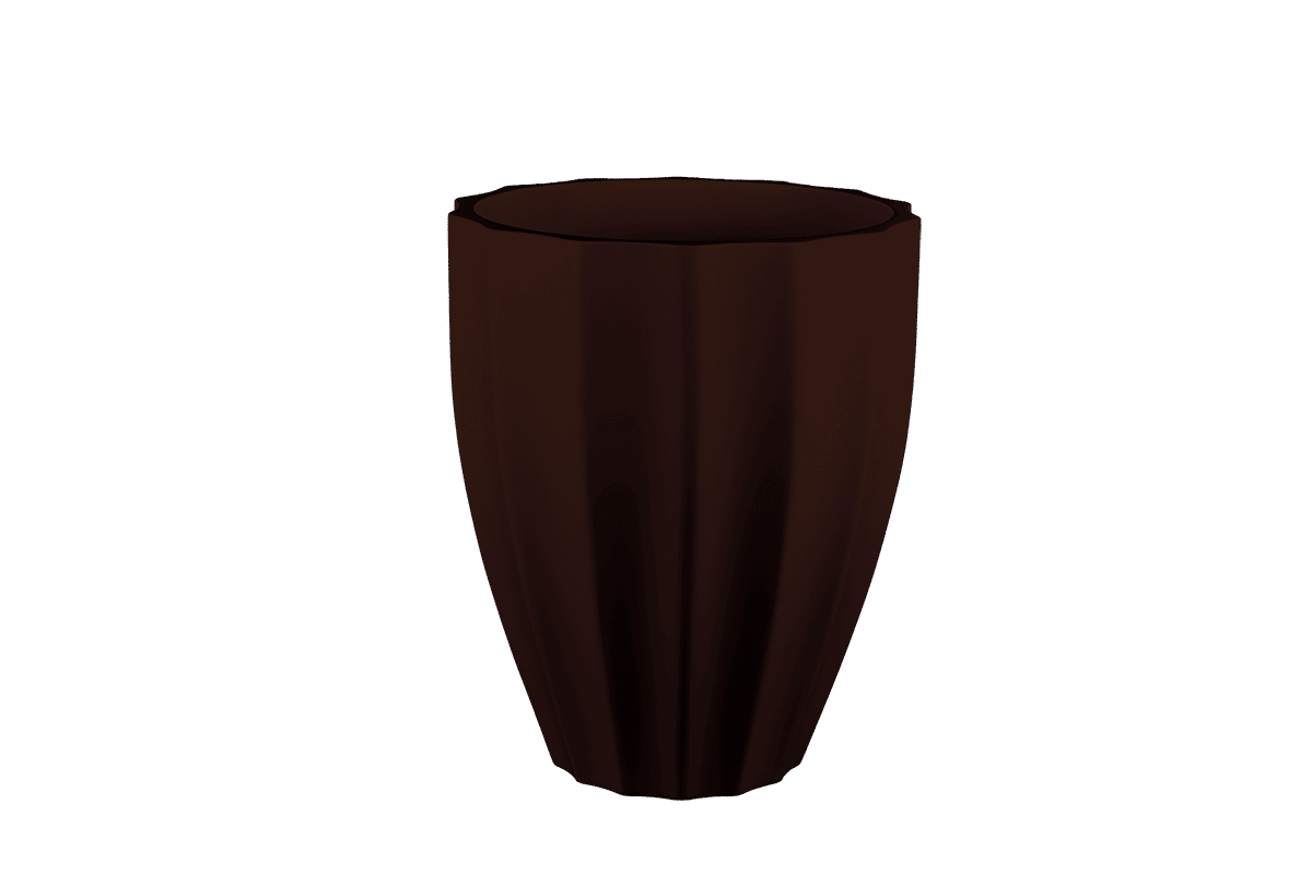 Jay Scotts Alicante Ribbed Fiberglass Round Planter Box - Size 22" x 27"H