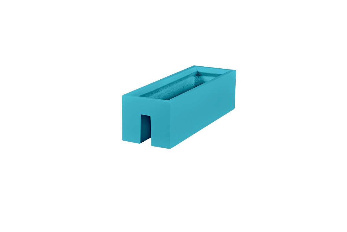 Jay Scotts Tiergarden Railing Fiberglass Rectangular Planter Box - Size 36"L x 12"W x 10"H