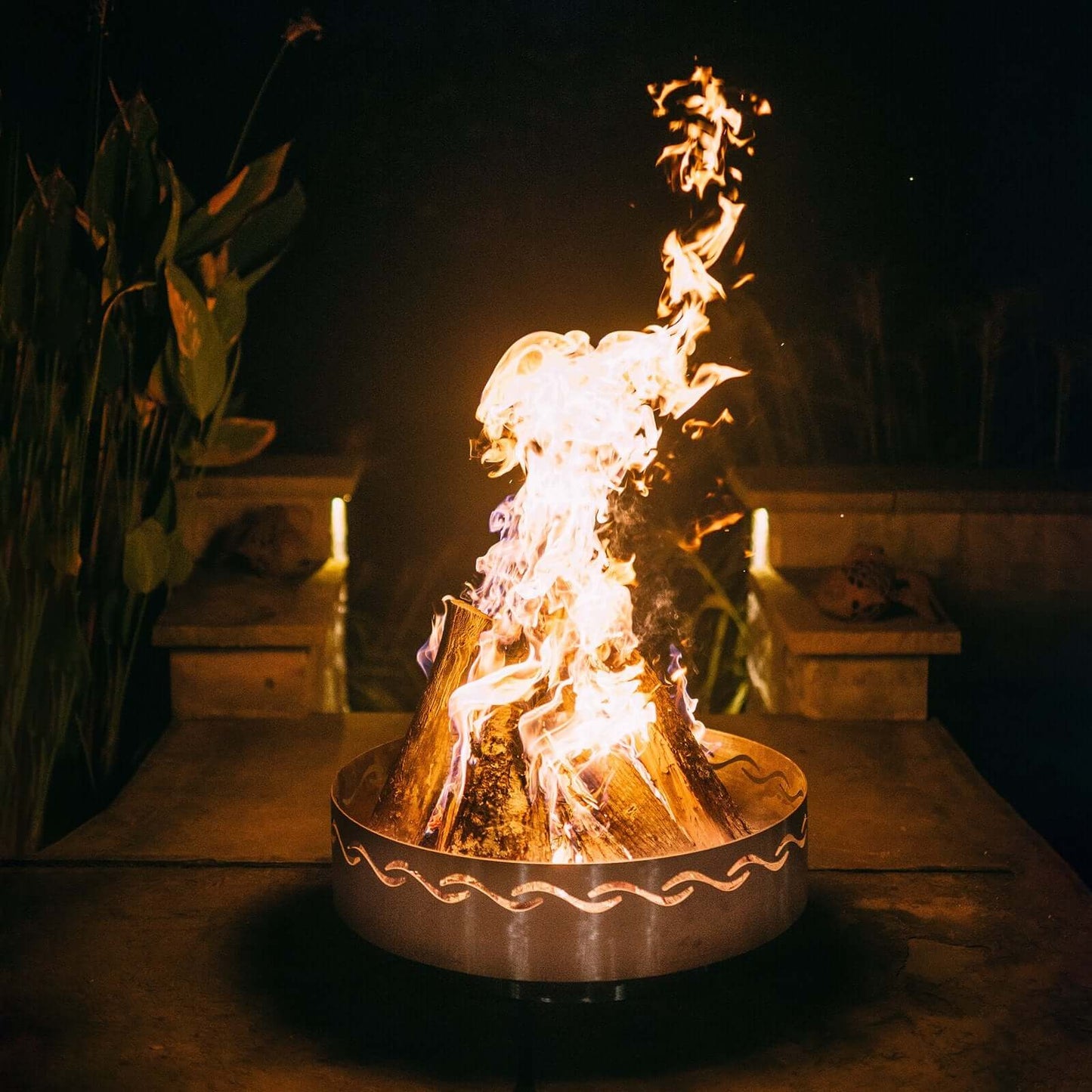 Fire Surfer - Stainless Steel Fire Pit Art