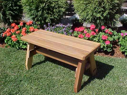 Herman Convertible End Bench: 36"L x 13"W x 17.5"H