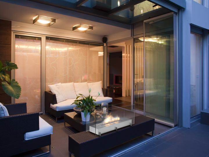 Eco-Feu Vision II - 38" Free Standing Ethanol Fireplace (WS-00096-BS, WS-00095-SS), Fireplace - Yardify.com