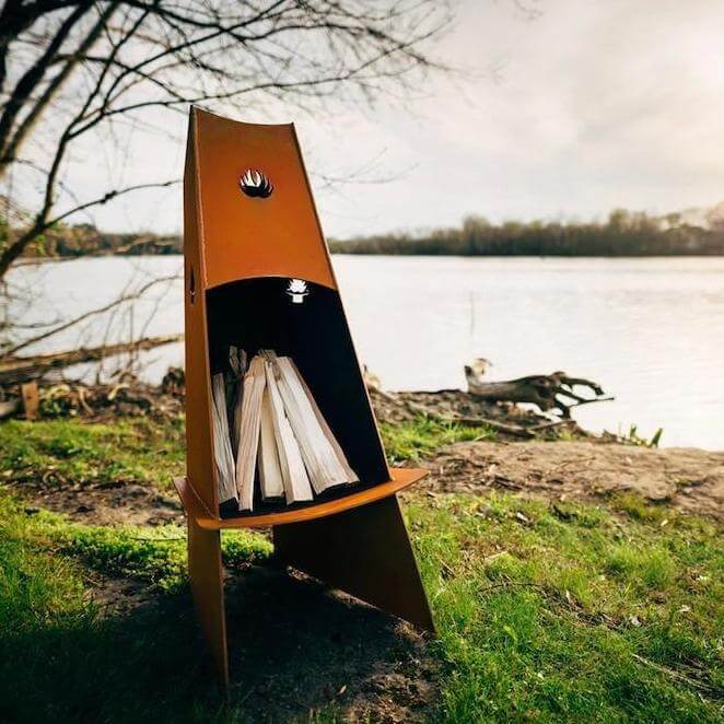 Fire Pit Art Vesuvius 21” Handcrafted Carbon Steel Fire Pit (VES)