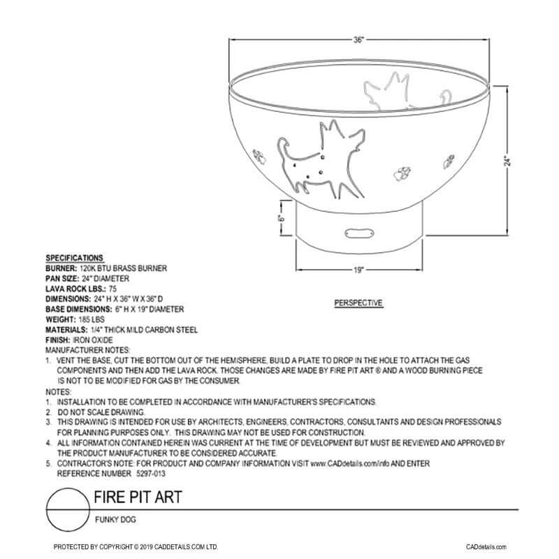 Fire Pit Art Funky Dog Wood Fire Pit