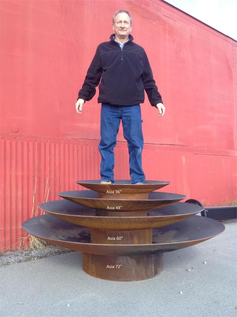 Fire Pit Art Asia 48" Handcrafted Carbon Steel Fire Pit (AS 48), Fireplace - Yardify.com