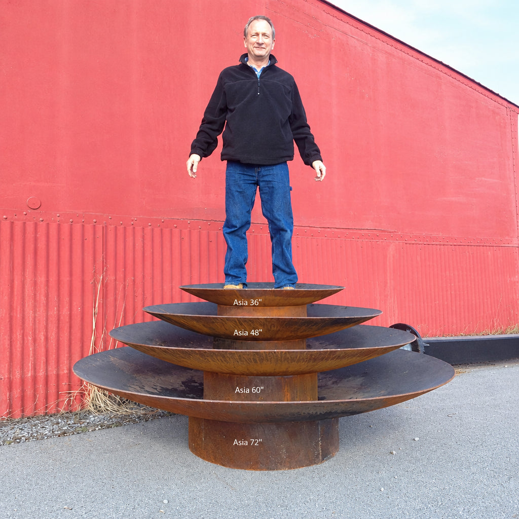 Fire Pit Art Asia 48" Handcrafted Carbon Steel Fire Pit (AS 48), Fireplace - Yardify.com