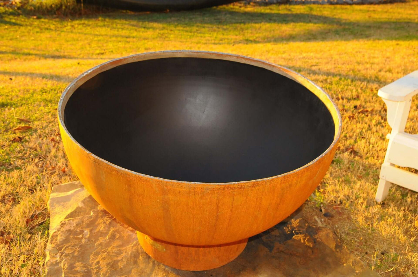 Fire Pit Art Crater - 36" Handcrafted Carbon Steel Fire (CTR), Fireplace - Yardify.com