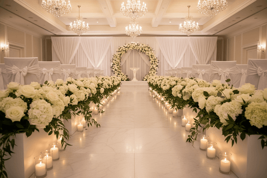 Grand Wedding Hall Decor: How to Create a "WOW" Effect with Giant Architectural Planters