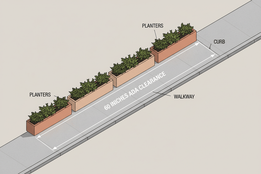 ADA Clearances & Compliance Guide for Planter Barriers: Navigating Sidewalk & Patio Regulations