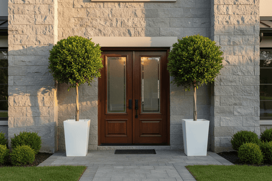 Curb Appeal Science: Why Every New House Needs a Colorful Architectural Planter at the Entrance