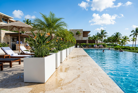 Why Commercial Swimming Pools Require Fiberglass Planters
