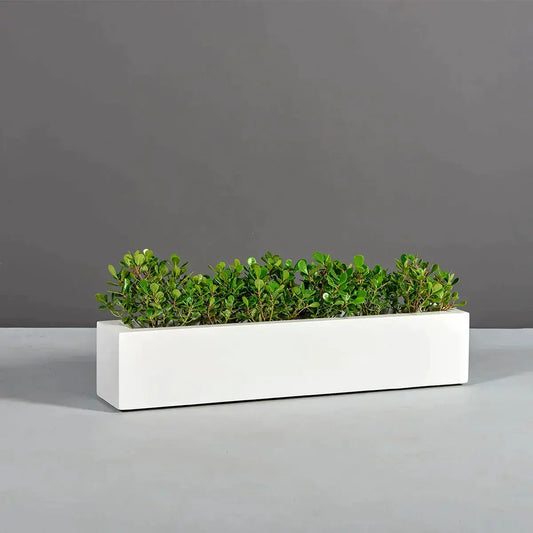 Jay Scotts Salon Narrow Low Rectangular Planter Box - 48" x 8" x 8"H