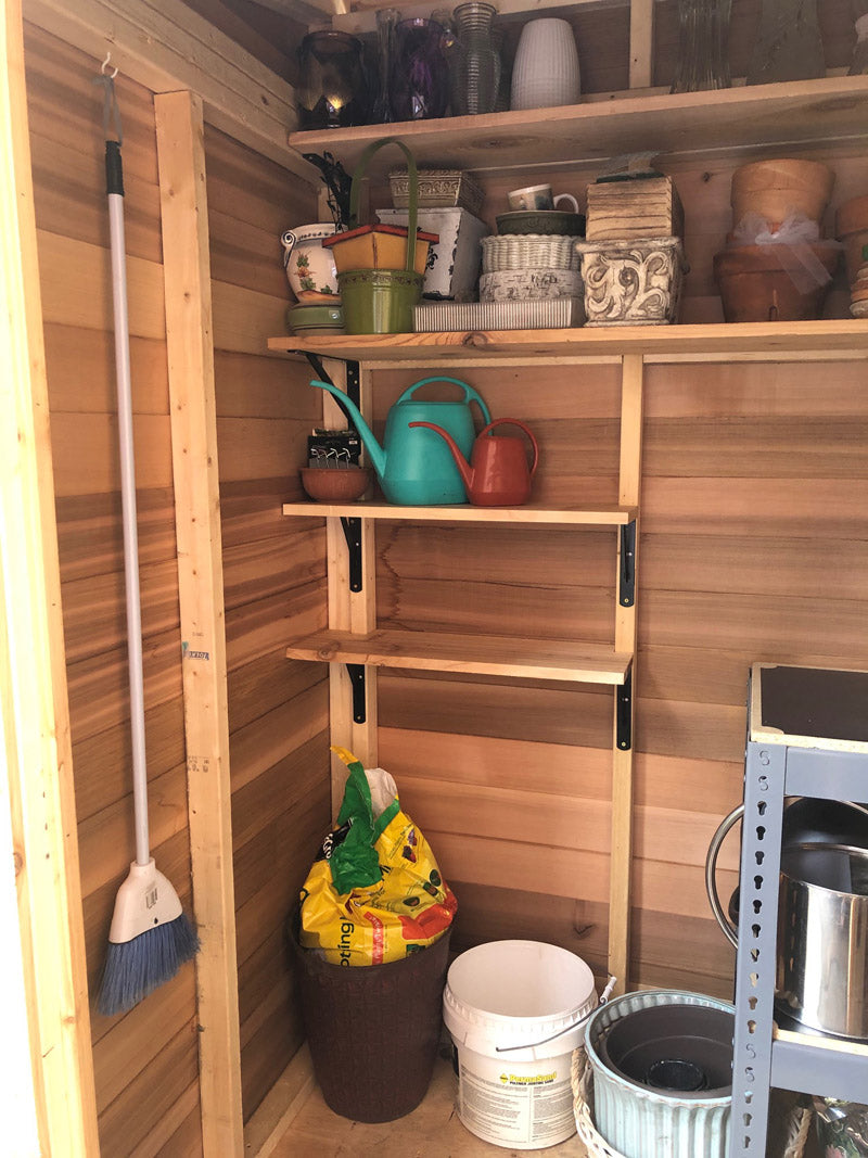Cedarbrook Bayside Lean-To Cedar Shed Kit (6'x3' to 12'x4') | Yardify
