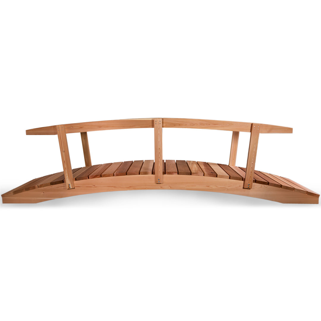 12-Ft Cedar Garden Bridge with Side Rails