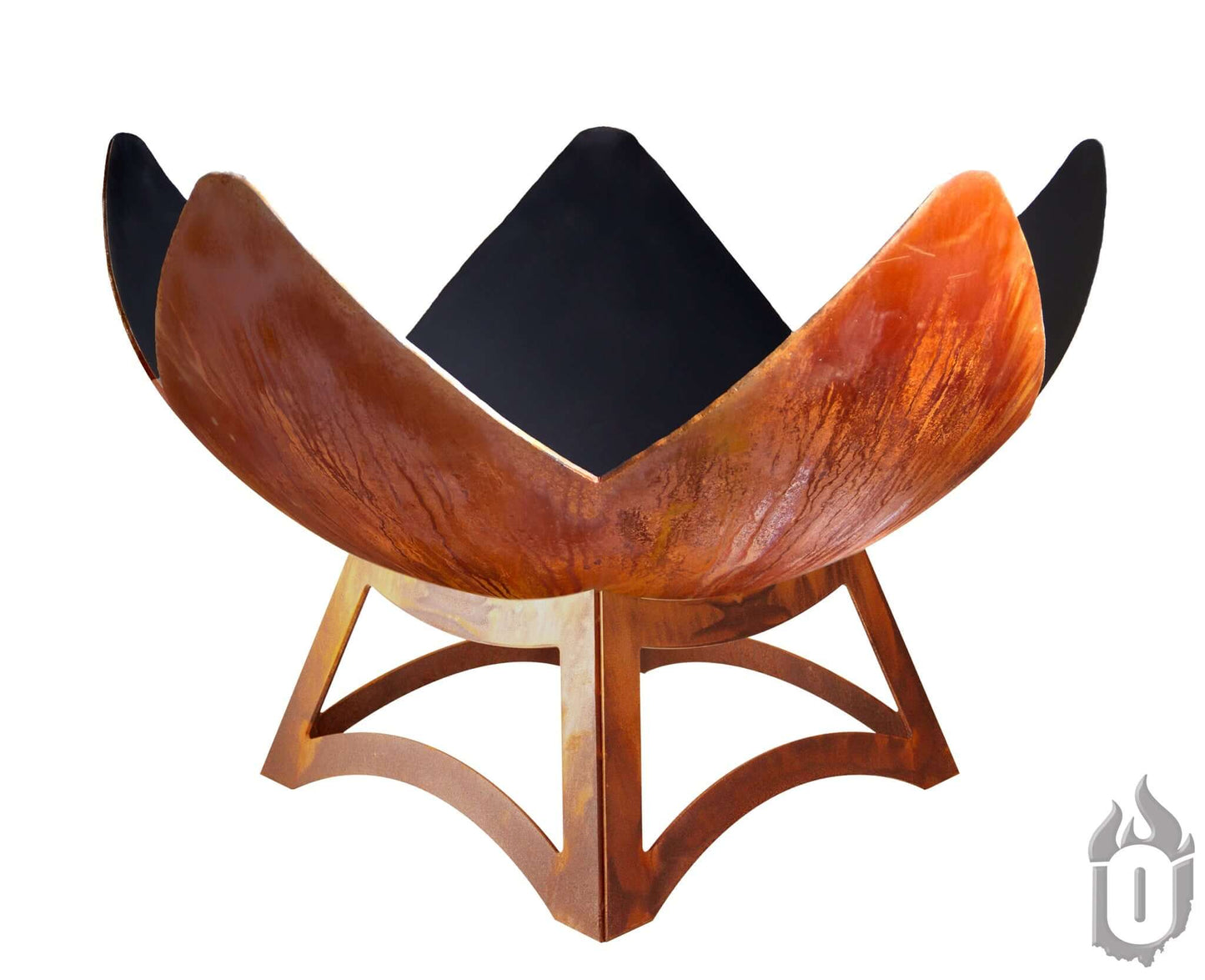 Ohio Flame Fire Flower Artisan Fire Bowl with Hollow Base