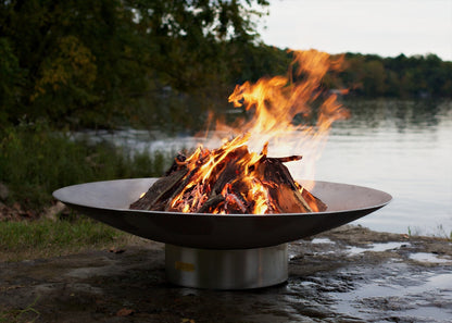 Fire Pit Art Bella Vita Stainless Steel Handcrafted Carbon Steel Fire Pit 34 Inches