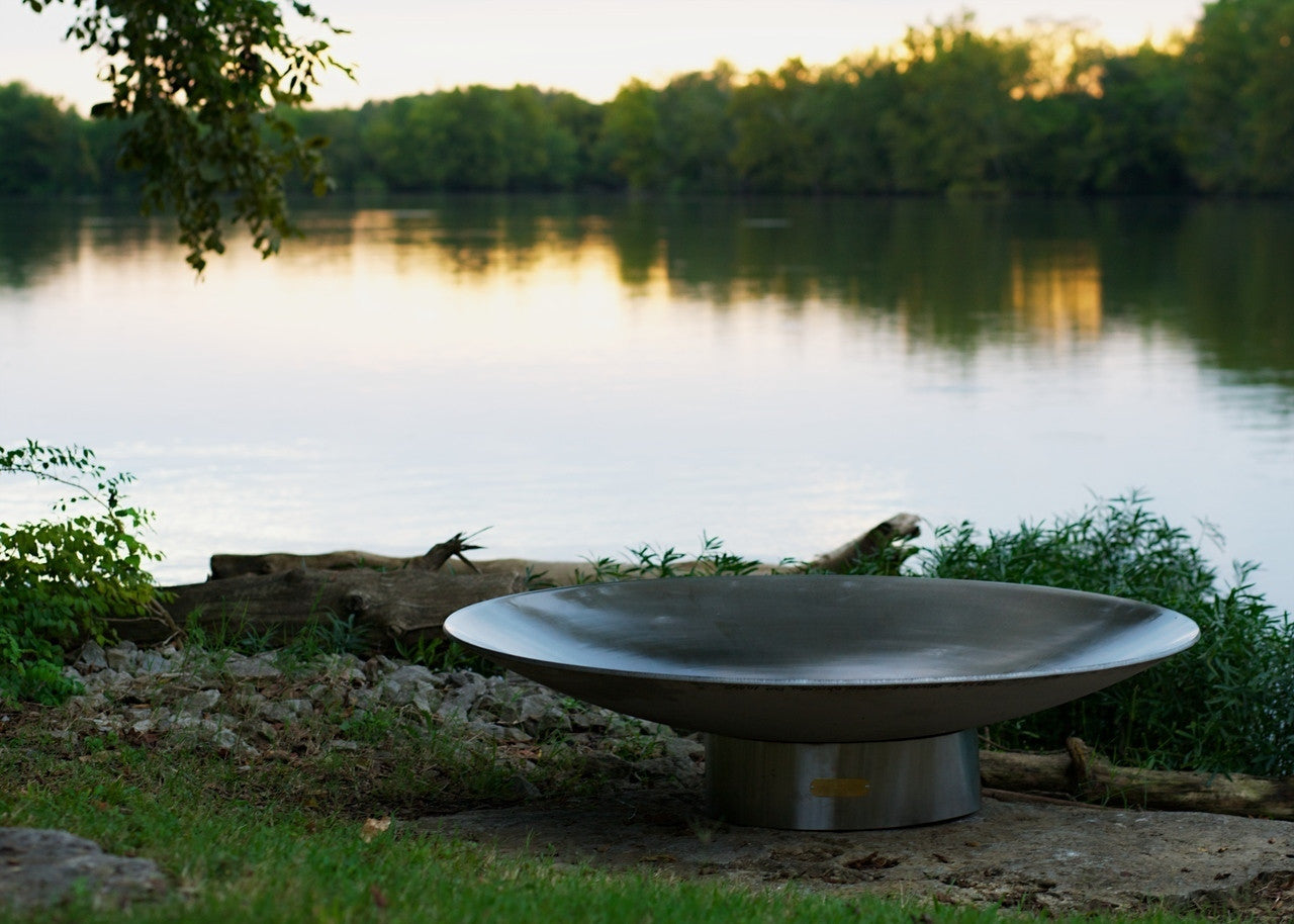 Fire Pit Art Bella Vita Stainless Steel Handcrafted Carbon Steel Fire Pit 34 Inches