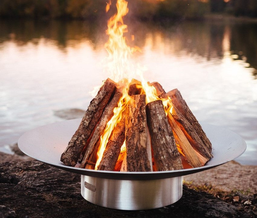 Fire Pit Art Bella Vita Stainless Steel Handcrafted Carbon Steel Fire Pit 34 Inches