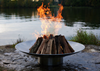 Fire Pit Art Bella Vita Stainless Steel Handcrafted Carbon Steel Fire Pit 34 Inches