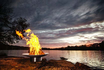 Fire Pit Art Bella Vita Stainless Steel Handcrafted Carbon Steel Fire Pit 34 Inches