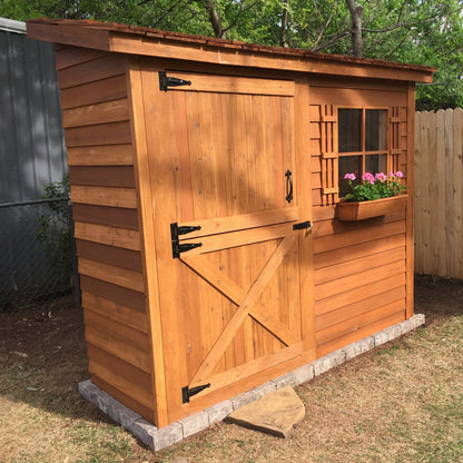 Cedarbrook Bayside Lean-To Cedar Shed Kit (6'x3' to 12'x4') | Yardify