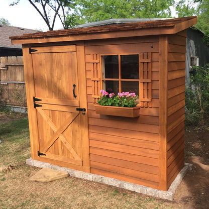 Cedarbrook Bayside Lean-To Cedar Shed Kit (6'x3' to 12'x4') | Yardify