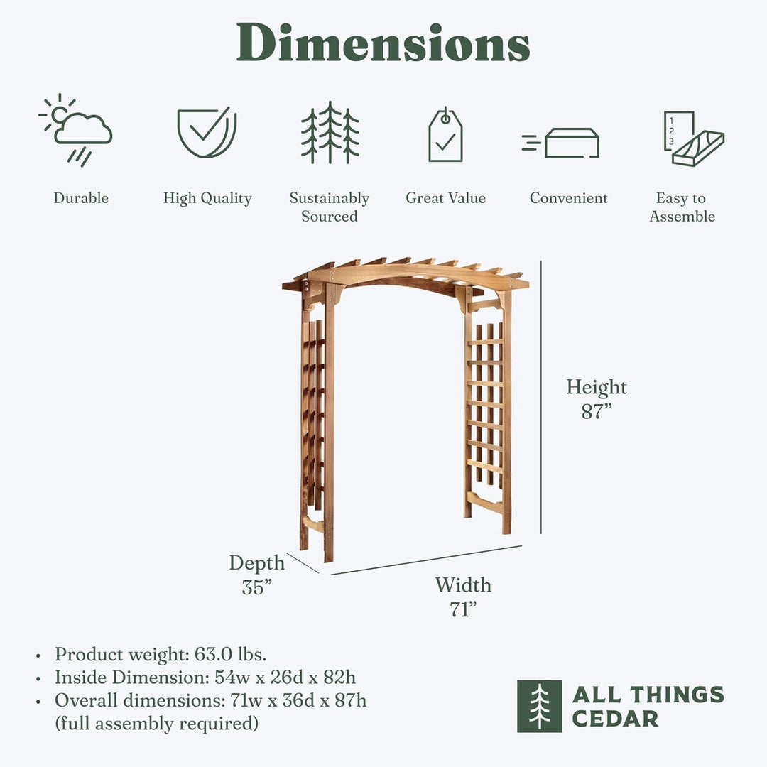 Cedar Pagoda Garden Arbor & Planter Box Set (PA96-Set)