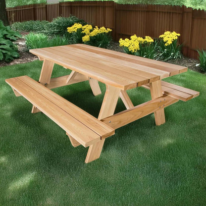 6-Ft Cedar Picnic Table with Benches (PT70)
