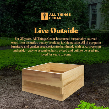 2-Ft Double Layer Raised Cedar Garden Box (RG24-2)