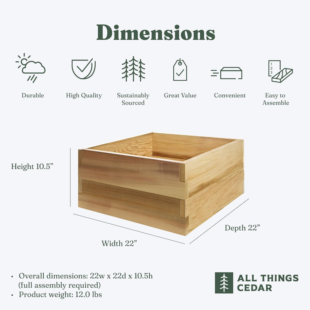 2-Ft Double Layer Raised Cedar Garden Box (RG24-2)
