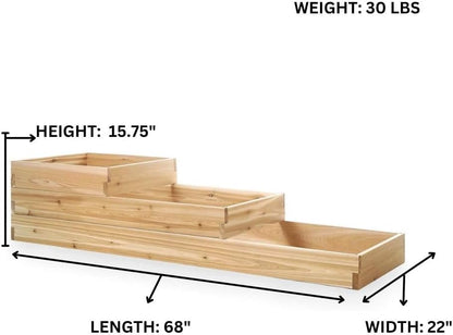 3-Step Tiered Cedar Garden Box (RGT15)