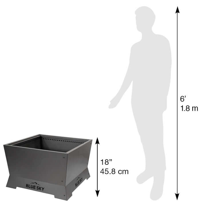 Square Mammoth Patio Smokeless 28" Fire Pit