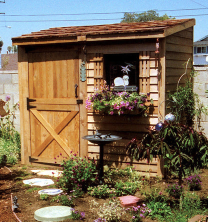 Cedarbrook Bayside Lean-To Cedar Shed Kit (6'x3' to 12'x4') | Yardify