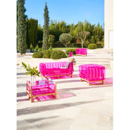 MOJOW - Yomi Lounge Garden & Coffee Table - 4 Pink Pieces
