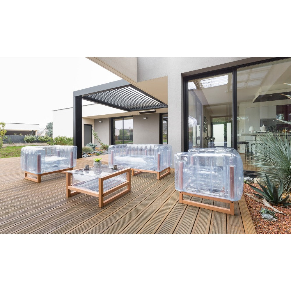 MOJOW - Yomi Lounge Garden & Coffee Table - 4 Transparent Pieces
