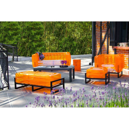MOJOW - Yomi Lounge Garden & Coffee Table - 4 Orange Pieces
