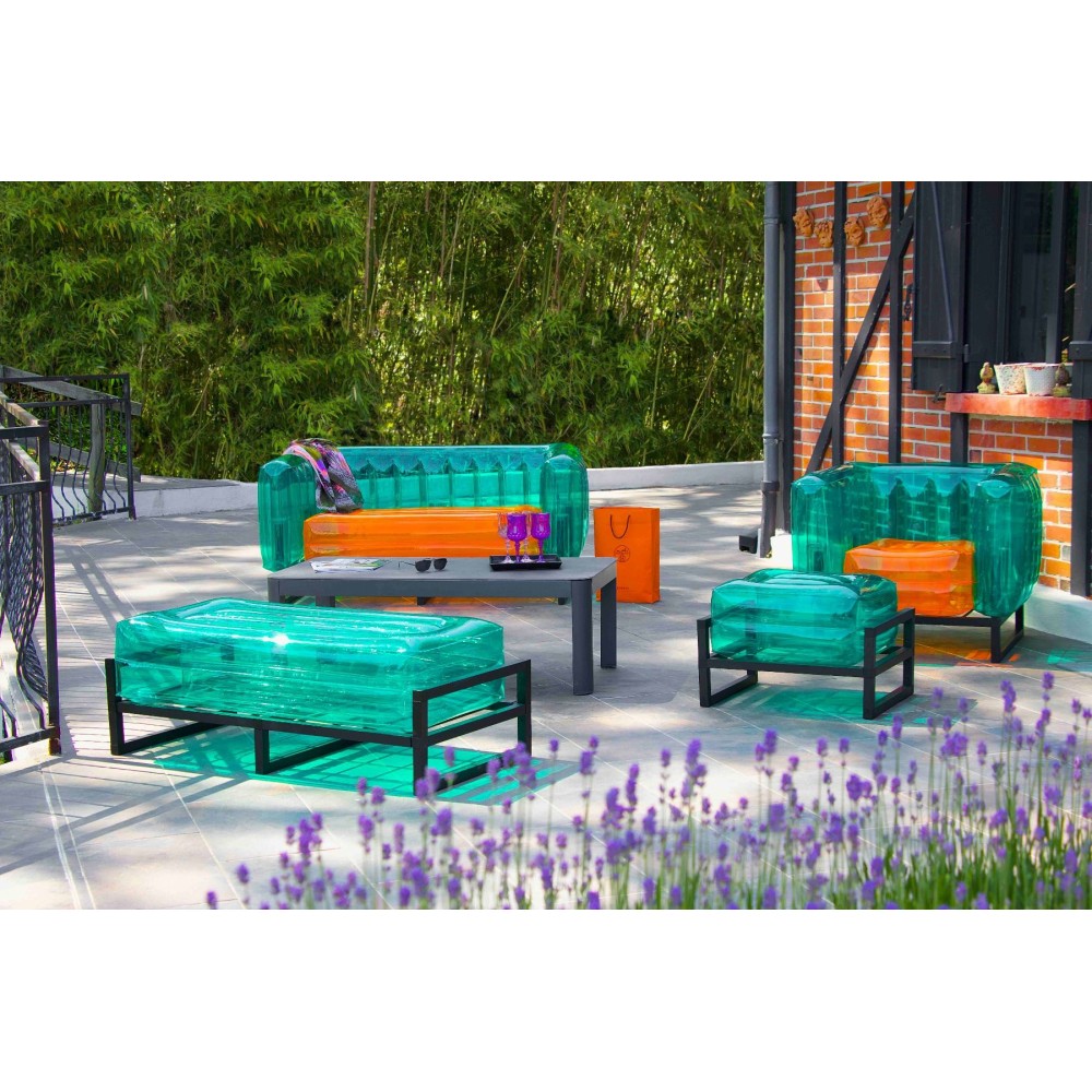 MOJOW - Yomi Lounge Garden & Coffee Table - 4 Green Pieces