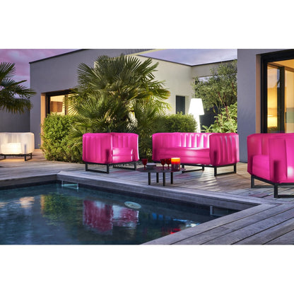 MOJOW - YOMI Luminous Lounge Garden & Coffee Table - Pink 4 Pieces