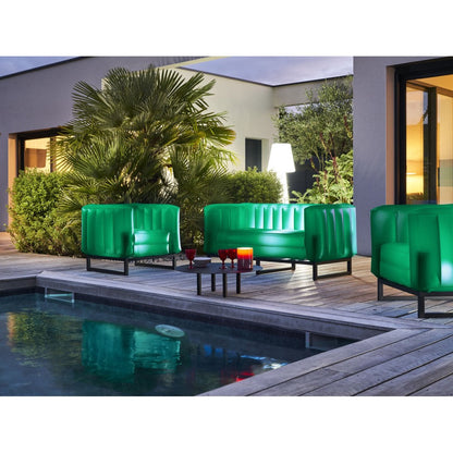 MOJOW - YOMI Luminous Lounge Garden & Coffee Table - Green 4 Pieces