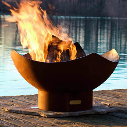 Fire Pit Art Manta Ray Handcrafted Carbon Steel Fire Pit (MR), Fireplace - Yardify.com